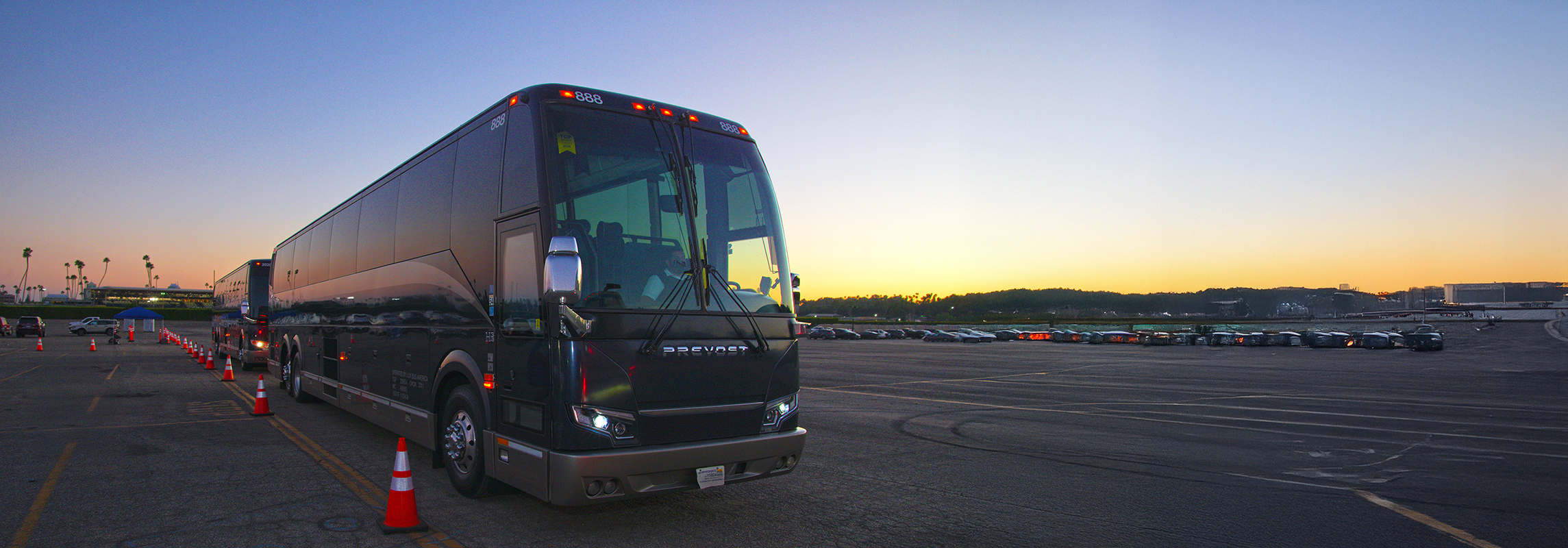 BC Transportation event shuttle bus providing professional event transportation services in Pasadena and Los Angeles